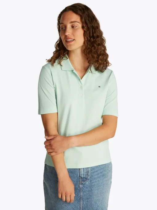 Damen Tommy Hilfiger 1985 Collection Regular Fit Poloshirt mit Flag