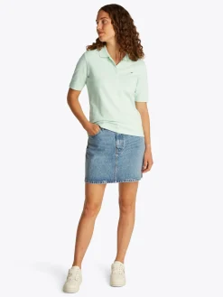 Damen Tommy Hilfiger 1985 Collection Regular Fit Poloshirt mit Flag