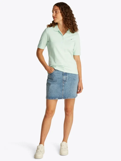 Damen Tommy Hilfiger 1985 Collection Regular Fit Poloshirt mit Flag