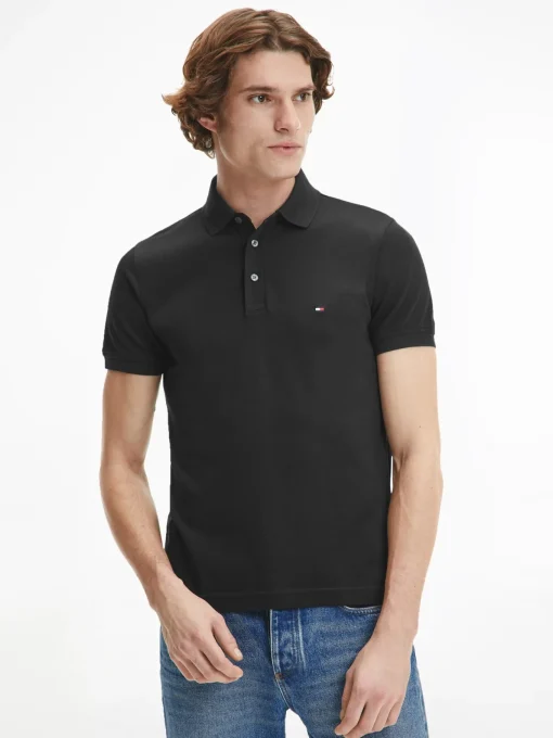 Herren Tommy Hilfiger 1985 TH Flex Slim Fit Poloshirt