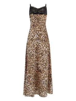 Damen GUESS Adle Lace Neckline langes Kleid