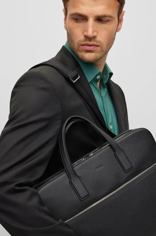 Herren Boss AKTENTASCHE AUS ITALIENISCHEM LEDER MIT ABNEHMBAREM SCHULTERRIEMEN