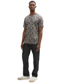 Herren Tom Tailor Denim Allover bedrucktes T-Shirt