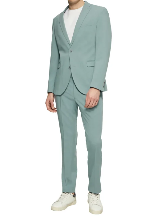 Herren s.Oliver BLACK LABEL Anzughose aus meliertem Stretch-Twill