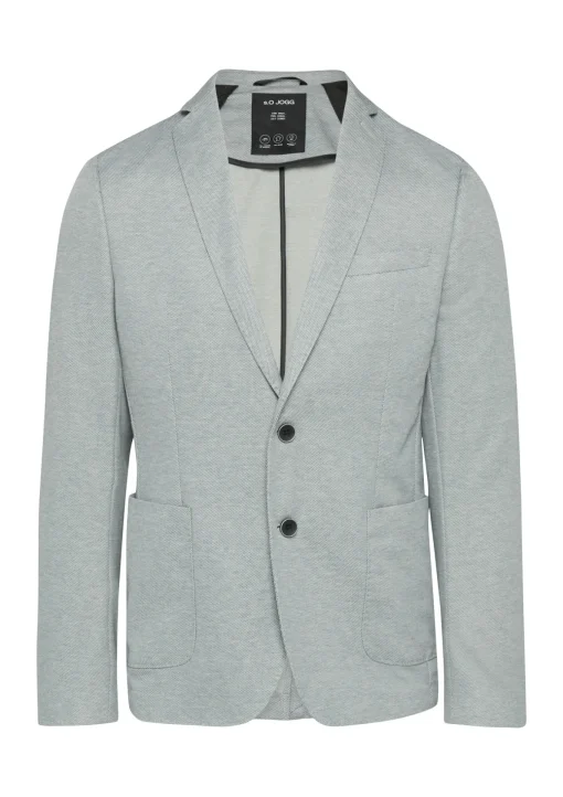 Herren s.Oliver BLACK LABEL Anzugsakko aus zweifarbigem Piqué-Jersey