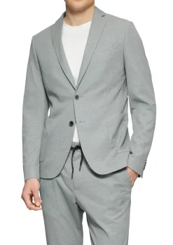 Herren s.Oliver BLACK LABEL Anzugsakko aus zweifarbigem Piqué-Jersey