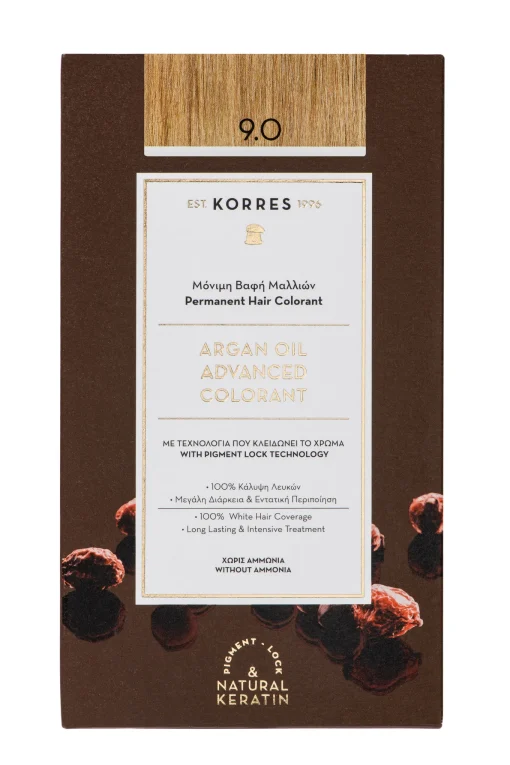 KORRES ARGAN OIL Hochentwickelte Haarcoloration Very Light Blonde / Hell-Hellblond 9.0