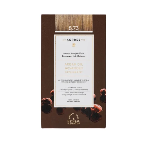 KORRES ARGAN OIL Hochentwickelte Haarcoloration Golden Caramel 8.73