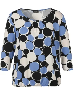 Damen Via Appia Due 3/4-Arm Shirt mit Gummizugsaum