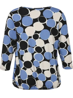 Damen Via Appia Due 3/4-Arm Shirt mit Gummizugsaum