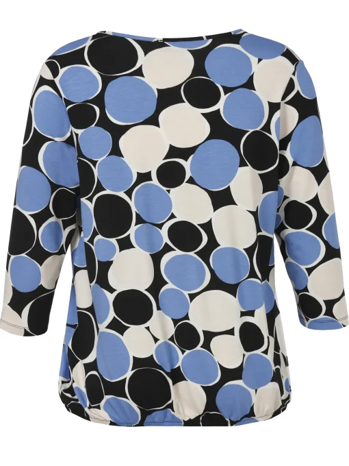 Damen Via Appia Due 3/4-Arm Shirt mit Gummizugsaum