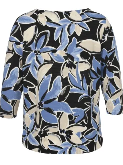 Damen Via Appia Due 3/4-Arm-Sweatshirt mit floralem Print