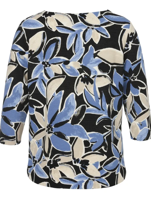 Damen Via Appia Due 3/4-Arm-Sweatshirt mit floralem Print