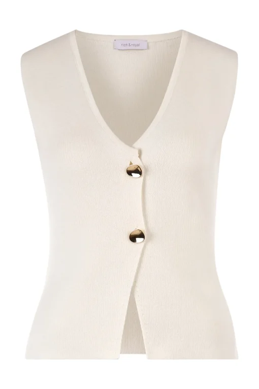 Damen Rich & Royal Asymmetrische Strickweste