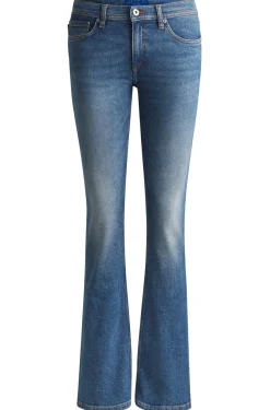 Damen Hugo Blue Ausgestellte Jeans aus bequemem blauem Stretch-Denim