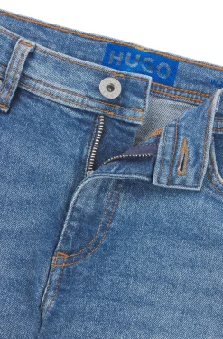 Damen Hugo Blue Ausgestellte Jeans aus bequemem blauem Stretch-Denim