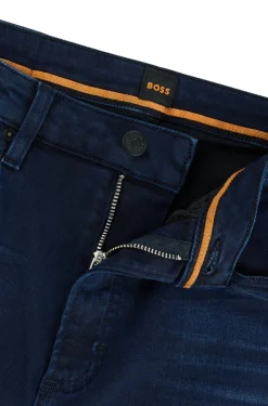 Damen Boss Orange Ausgestellte Slim-Fit Jeans aus blauem Stretch-Denim