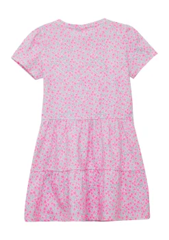 Kinder s.Oliver Ausgestelltes Stufenkleid mit Puffärmeln