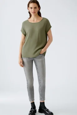 Damen Oui AYANO Blusenshirt 100% Viskosepatch