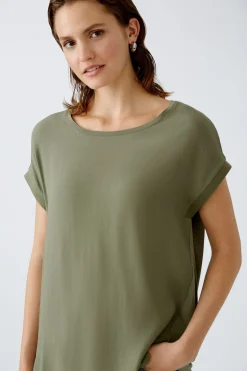 Damen Oui AYANO Blusenshirt 100% Viskosepatch