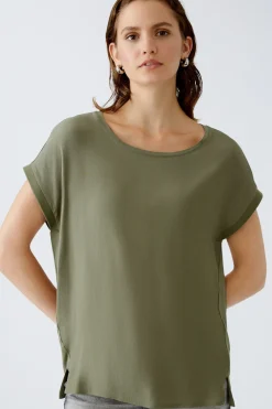 Damen Oui AYANO Blusenshirt 100% Viskosepatch