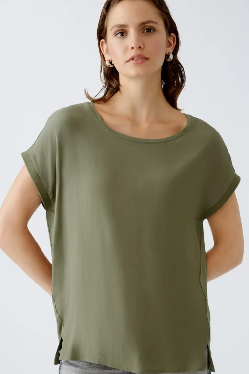 Damen Oui AYANO Blusenshirt 100% Viskosepatch