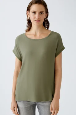 Damen Oui AYANO Blusenshirt 100% Viskosepatch