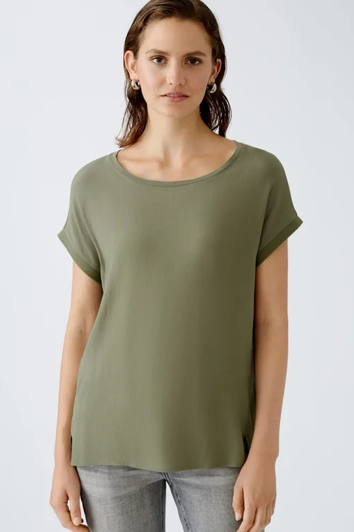 Damen Oui AYANO Blusenshirt 100% Viskosepatch