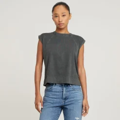 Damen G-Star Back Zip Overdyed T-Shirt