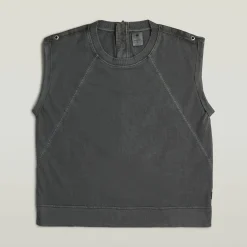 Damen G-Star Back Zip Overdyed T-Shirt