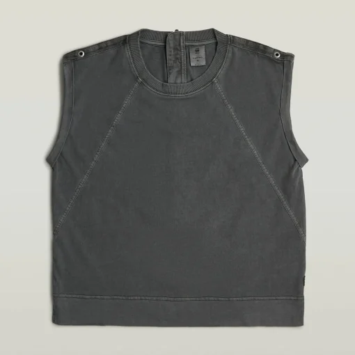 Damen G-Star Back Zip Overdyed T-Shirt