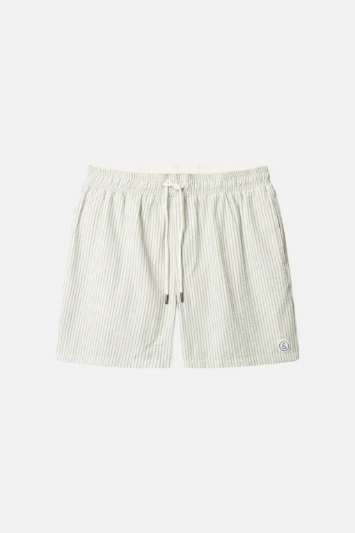 Herren Colours & Sons Badehose in Seersucker-Optik