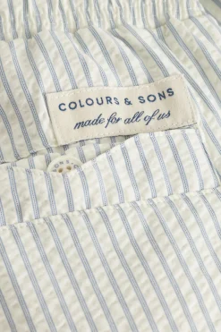 Herren Colours & Sons Badehose in Seersucker-Optik