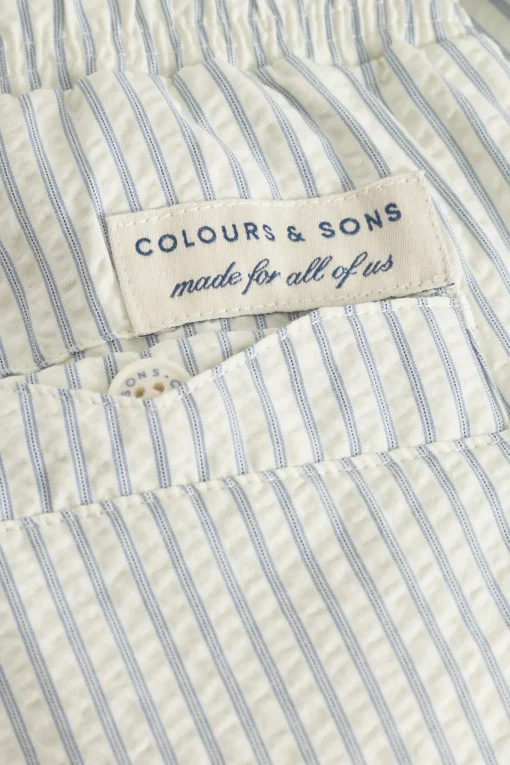 Herren Colours & Sons Badehose in Seersucker-Optik