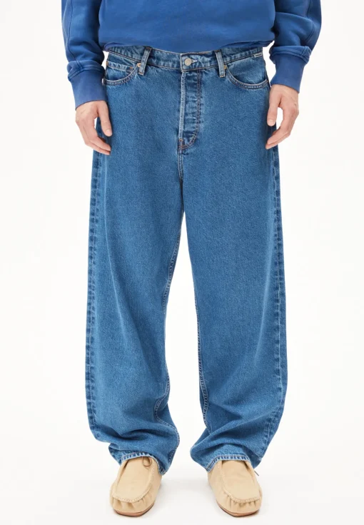 Herren armedangels Baggy Jeans recycelte Baumwolle JAAMEO