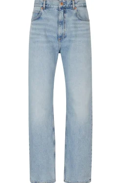 Herren Hugo Blue Baggy-Fit Jeans aus schwerem Baumwoll-Denim