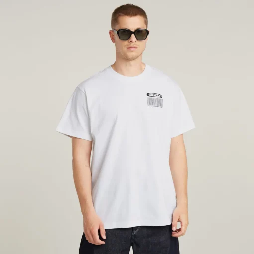 Herren G-Star Barcode Back Loose T-Shirt