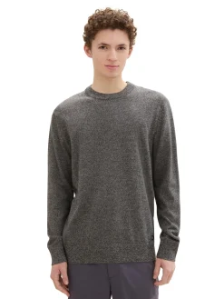 Herren Tom Tailor Denim Basic Rundhalspullover