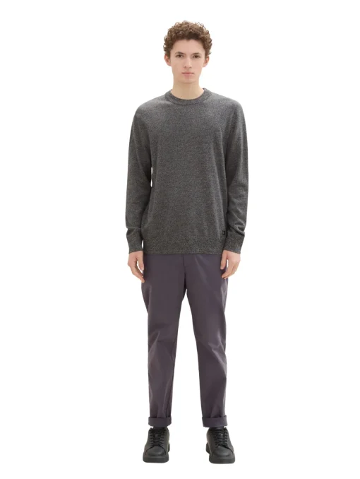Herren Tom Tailor Denim Basic Rundhalspullover