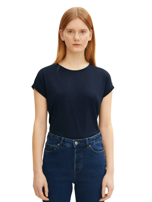 Damen Tom Tailor Denim Basic T-Shirt