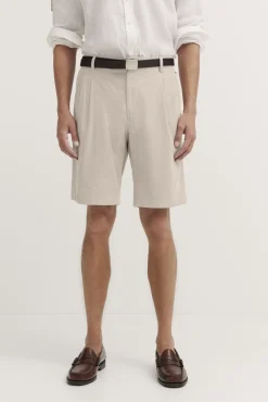 Herren Bugatti Baumwoll-Bermuda mit Bundfalte