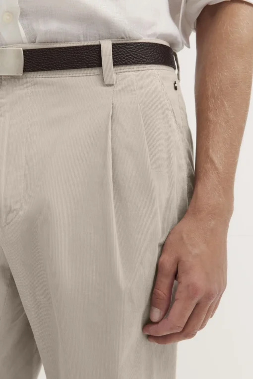 Herren Bugatti Baumwoll-Bermuda mit Bundfalte