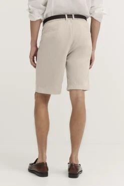 Herren Bugatti Baumwoll-Bermuda mit Bundfalte