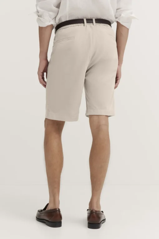 Herren Bugatti Baumwoll-Bermuda mit Bundfalte
