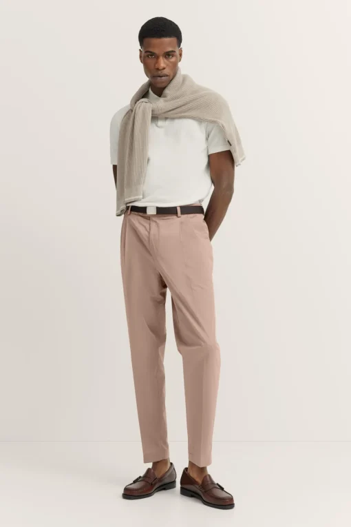 Herren Bugatti Baumwollhose mit Bundfalte