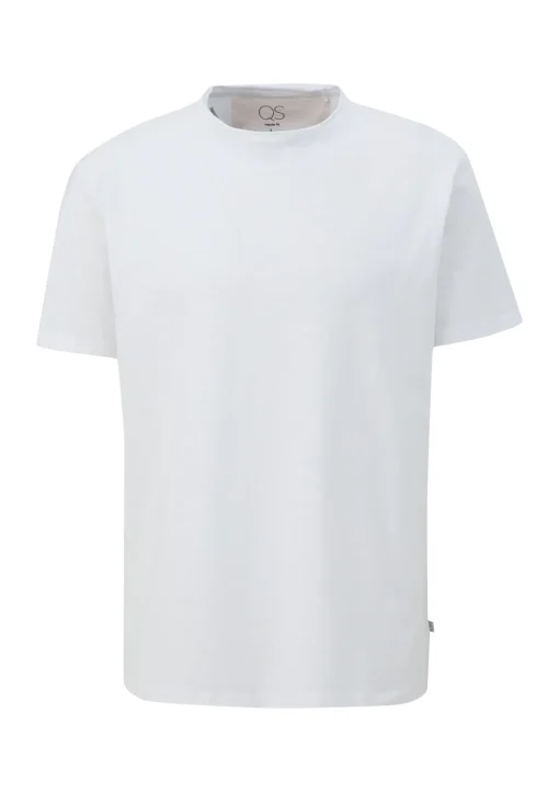 Herren QS Baumwollshirt mit Flammgarn-Struktur