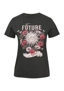 Damen QS Baumwollshirt mit Frontprint