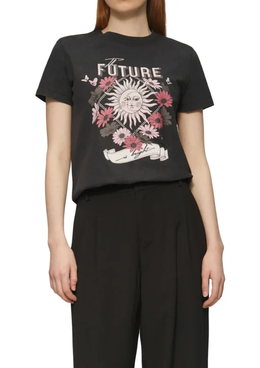 Damen QS Baumwollshirt mit Frontprint