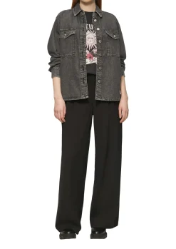 Damen QS Baumwollshirt mit Frontprint