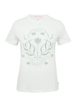 Damen QS Baumwollshirt mit Frontprint